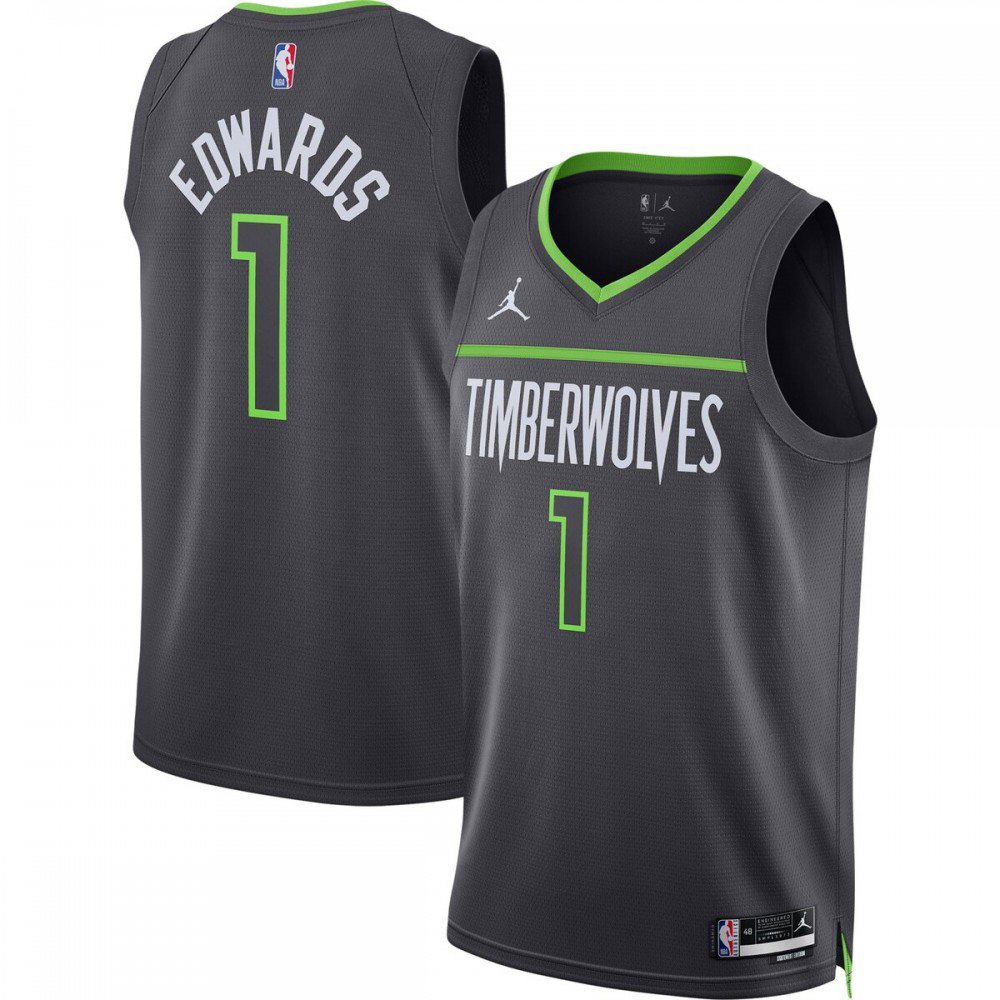 Anthony Edwards Minnesota Timberwolves Jordan Brand 2022/23 Statement Edition Swingman Black Jersey-Pro Kit Vault | Brand New 26/27 Sports Jerseys